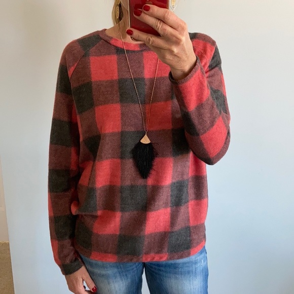 Red & Black Buffalo Check Tunic Top - Picture 3 of 9